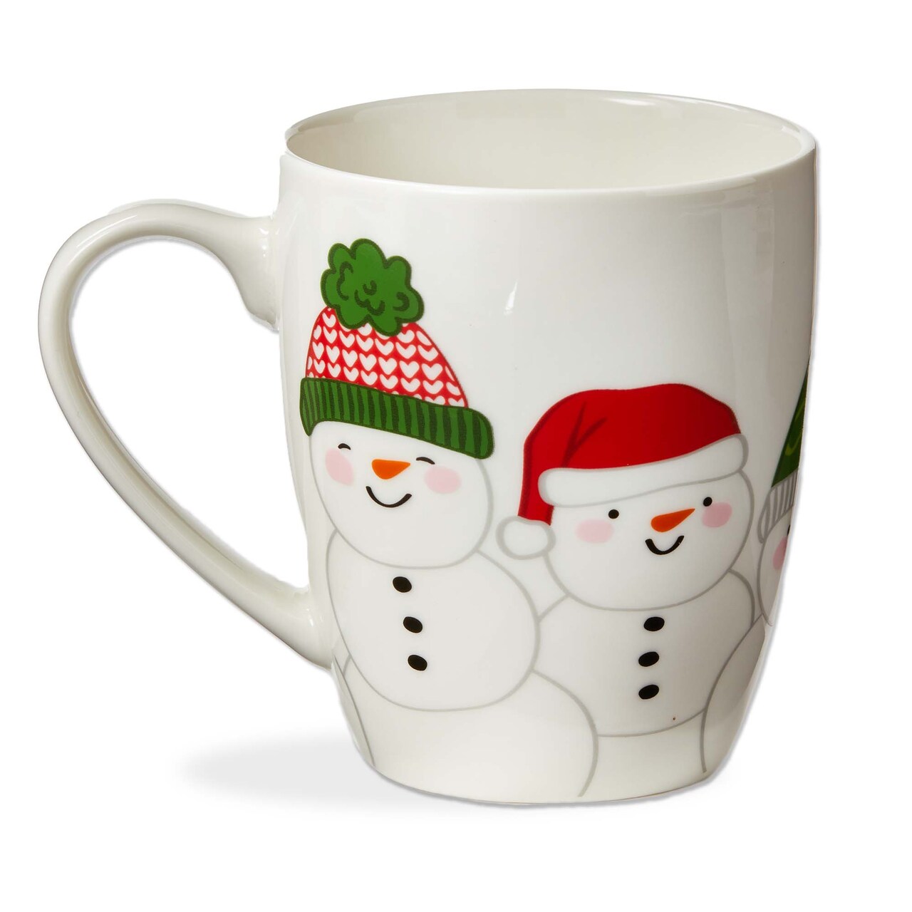 Happy Snowman Mug - 14oz Bone China Drinkware for Christmas - Multicolor, Dishwasher Safe, Perfect Holiday Gift
